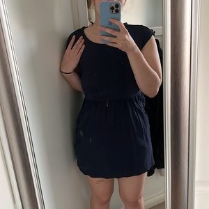 H&M blue mini dress w pockets